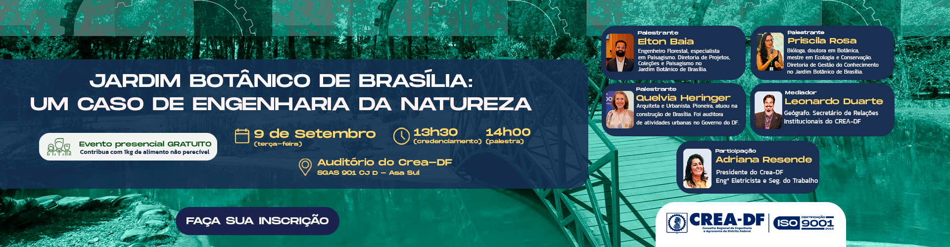 Aprimora+: Jardim Botânico de Brasília será tema de encontro sobre engenharia da natureza